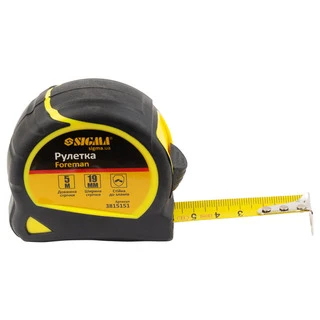 Рулетка Foreman 5м&times;19мм без ремінця SIGMA (3815151)