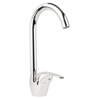 Змішувач s55 &Oslash;40 для кухні вилив високий вухо на гайці AQUATICA (9755100)