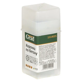 Коронка по бетону &Oslash;35&times;70мм 4 зубці (тубус) GRAD (1514025)