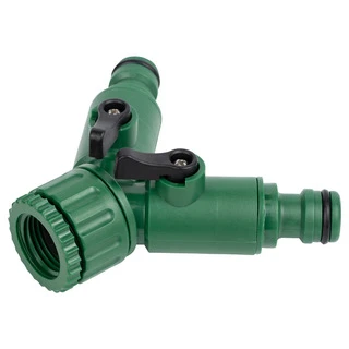 Кран розподільний з адаптерами &frac12;" 2-а виходу в/р &frac12;"&times;&frac34;" (ABS) GRAD (5016885)