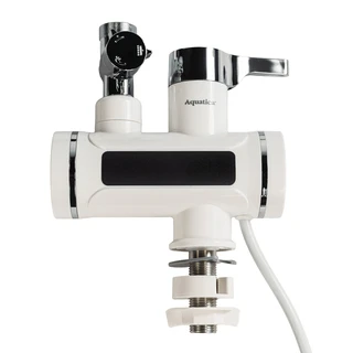 Кран-водонагрівач проточний s98 3.0кВт для ванни вилив вухо на гайці з дисплеєм AQUATICA (9798203)