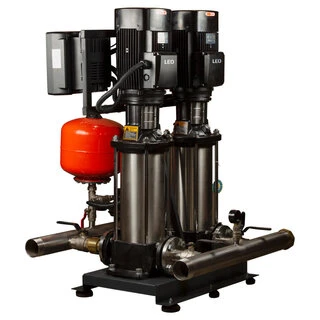 Станція підвищення тиску 380В 2&times;4.0кВт Hmax 122м Qmax 216.7л/хв 12л + частотне регулювання LEO 3.0 (2LVR10-12-2AVF-4.0-12)